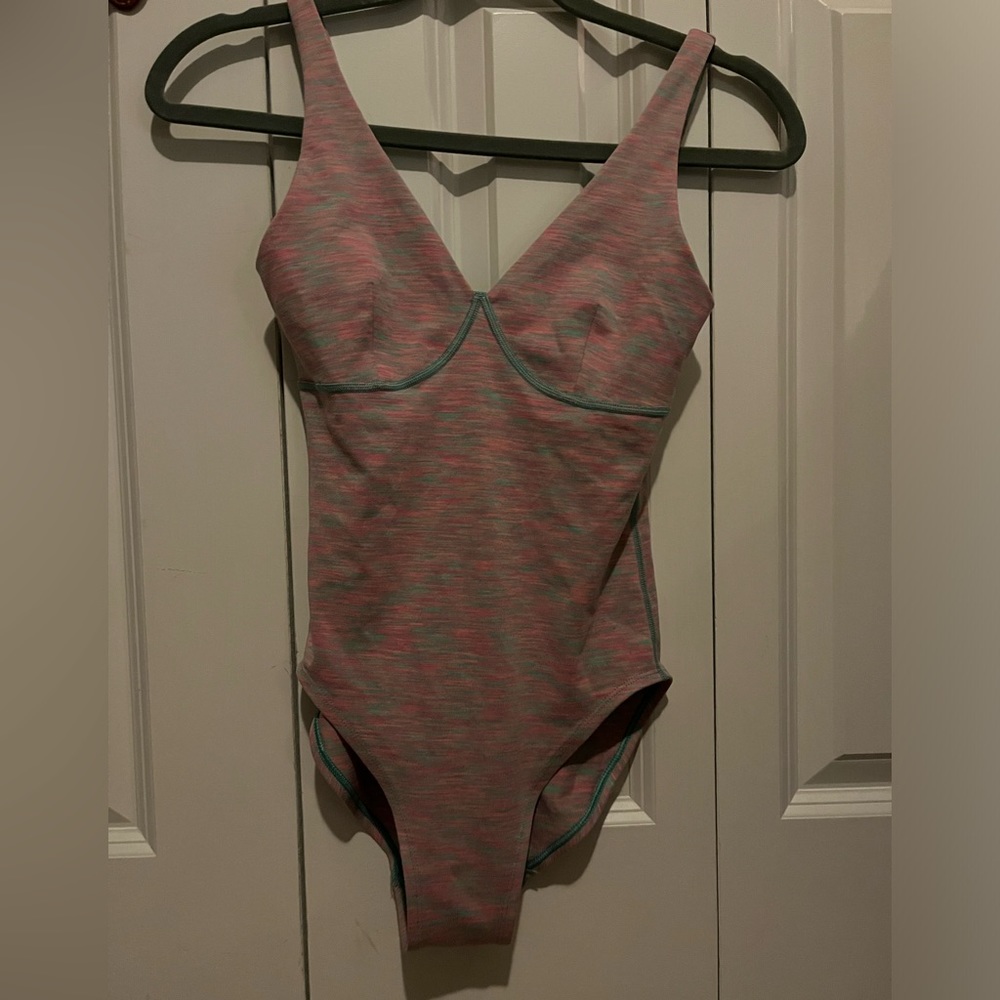 Outdoor voices size XS leotard/bodysuit. Pink and green colors